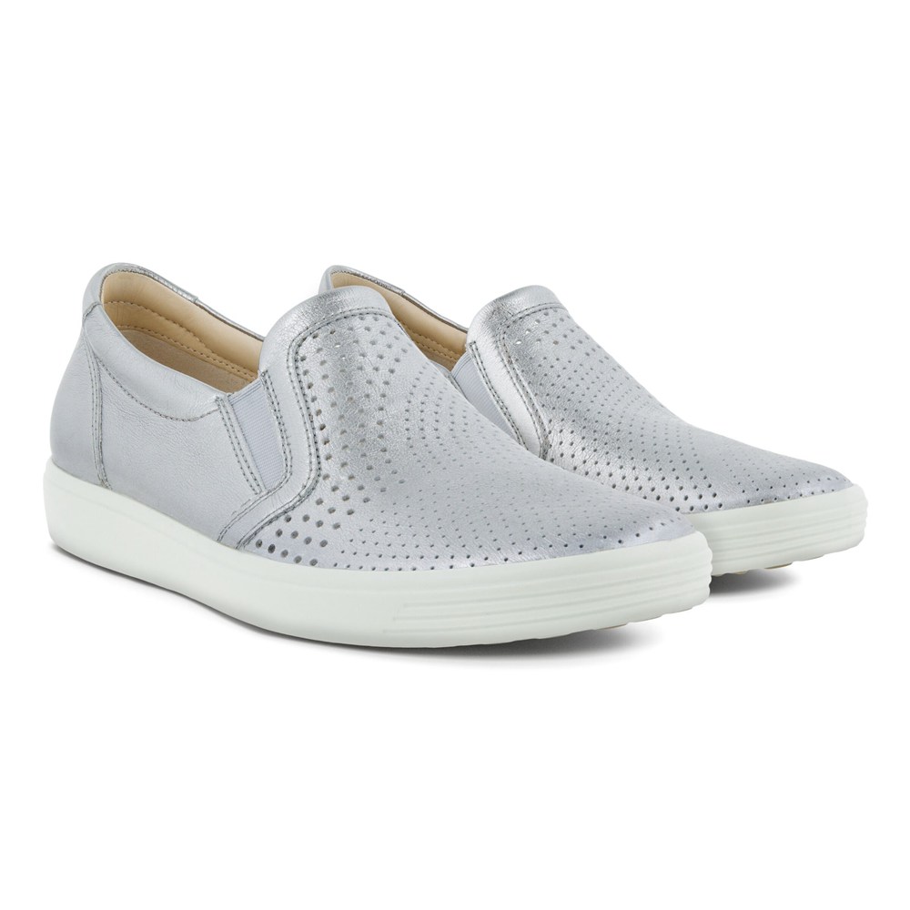 Slip On Mujer - ECCO Soft 7 - Plateados - ENT794813